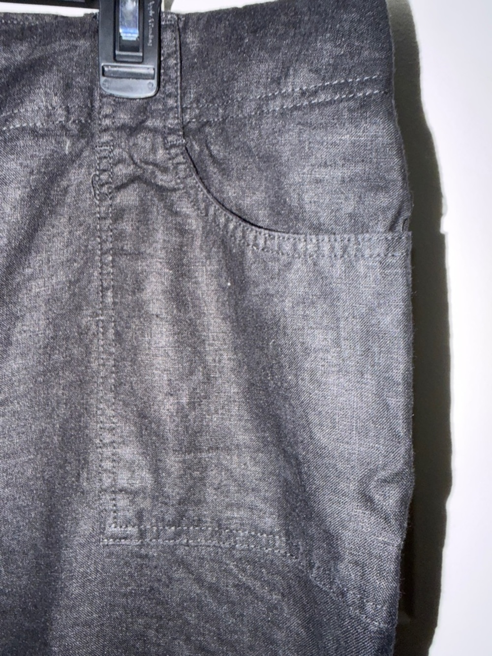 Talbots Women’s 100% Linen Black Cropped Wide Leg Pants. Sz 16 - Picture 2 of 5